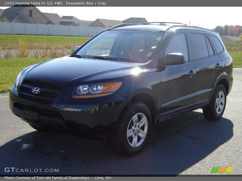 Deepwater Blue / Gray 2009 Hyundai Santa Fe GLS 4WD