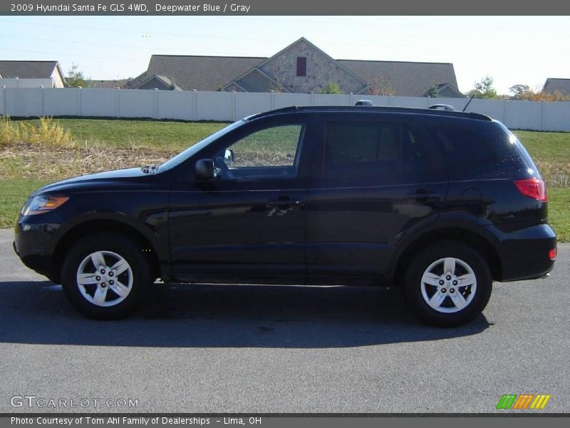 Deepwater Blue / Gray 2009 Hyundai Santa Fe GLS 4WD