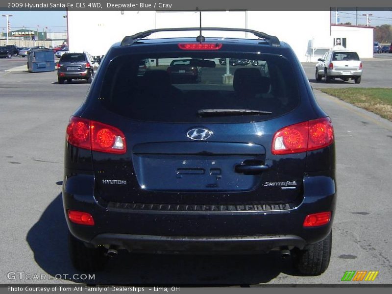 Deepwater Blue / Gray 2009 Hyundai Santa Fe GLS 4WD