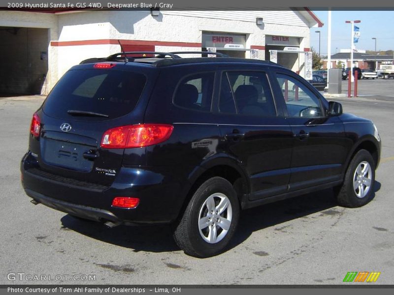 Deepwater Blue / Gray 2009 Hyundai Santa Fe GLS 4WD