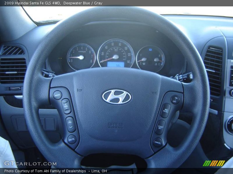 Deepwater Blue / Gray 2009 Hyundai Santa Fe GLS 4WD