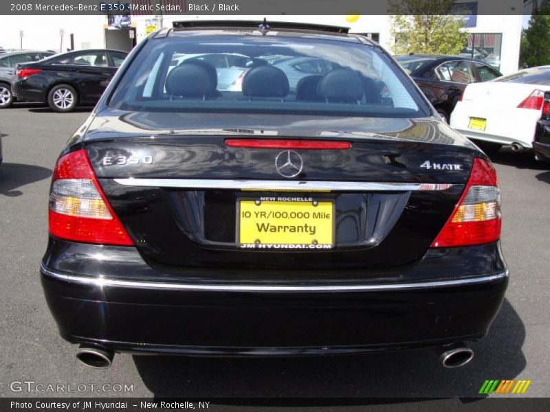 Black / Black 2008 Mercedes-Benz E 350 4Matic Sedan