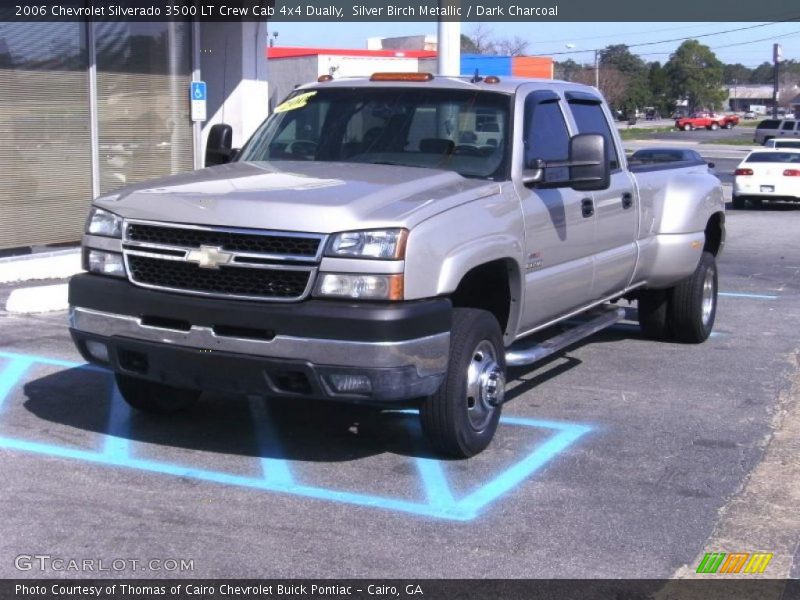 Silver Birch Metallic / Dark Charcoal 2006 Chevrolet Silverado 3500 LT Crew Cab 4x4 Dually