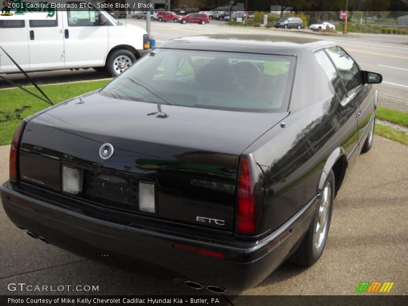 Sable Black / Black 2001 Cadillac Eldorado ETC