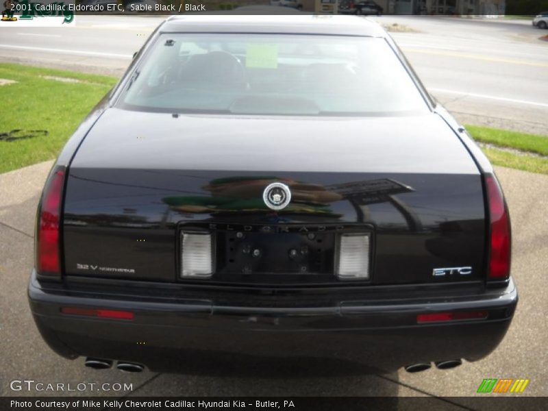 Sable Black / Black 2001 Cadillac Eldorado ETC