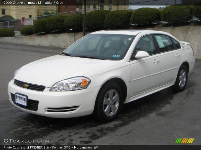 White / Gray 2009 Chevrolet Impala LT
