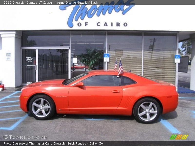 Inferno Orange Metallic / Black 2010 Chevrolet Camaro LT Coupe