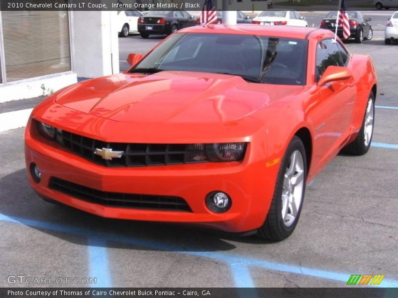 Inferno Orange Metallic / Black 2010 Chevrolet Camaro LT Coupe