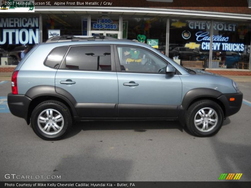 Alpine Frost Blue Metallic / Gray 2007 Hyundai Tucson SE