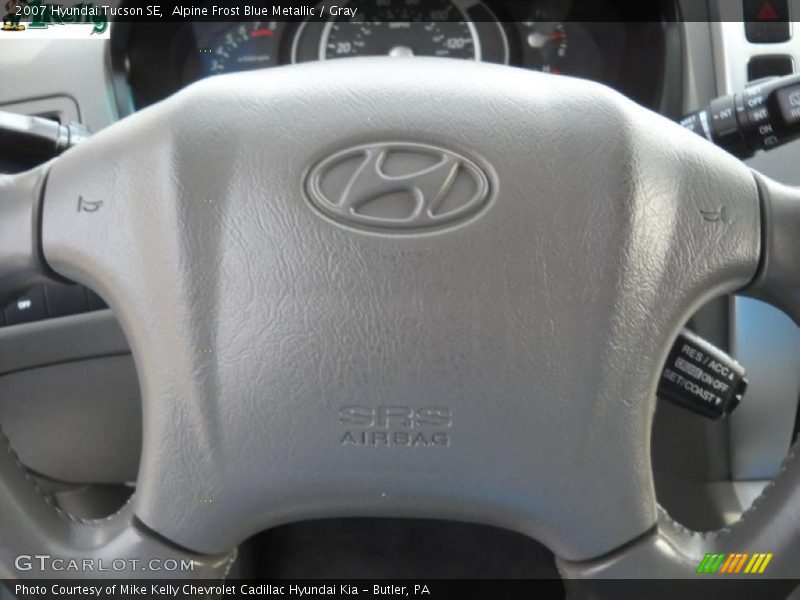 Alpine Frost Blue Metallic / Gray 2007 Hyundai Tucson SE