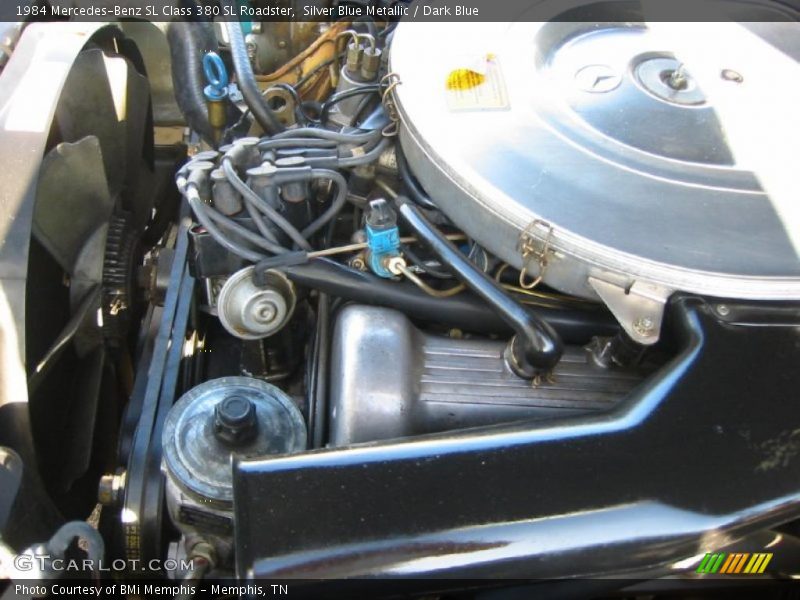 Silver Blue Metallic / Dark Blue 1984 Mercedes-Benz SL Class 380 SL Roadster