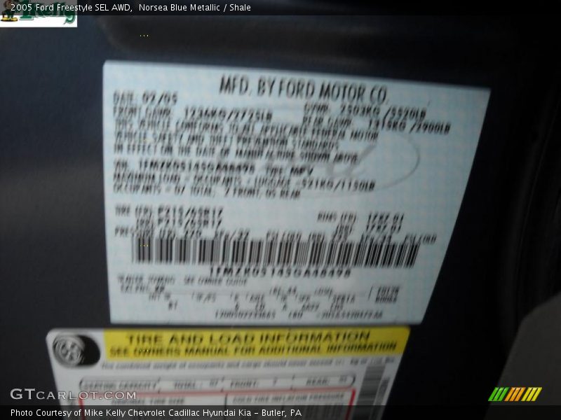 Norsea Blue Metallic / Shale 2005 Ford Freestyle SEL AWD
