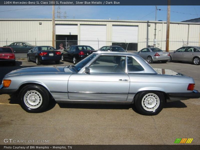 Silver Blue Metallic / Dark Blue 1984 Mercedes-Benz SL Class 380 SL Roadster