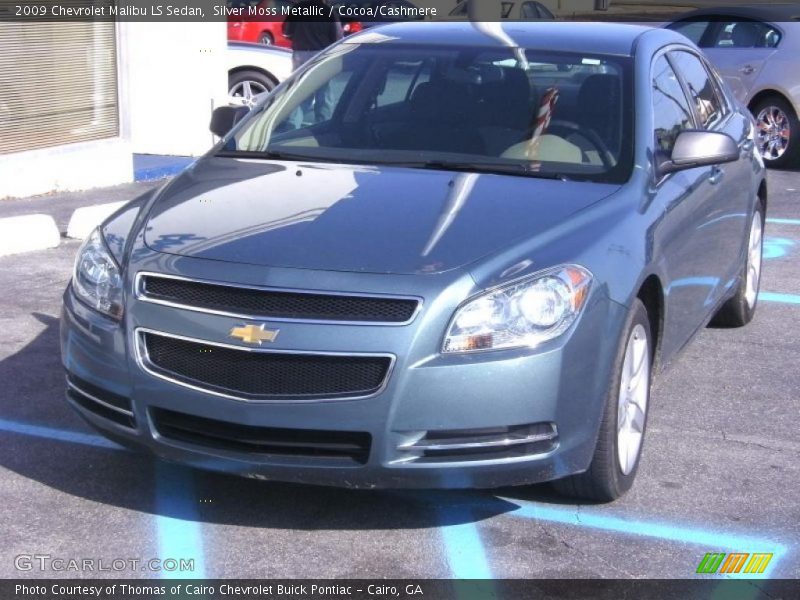 Silver Moss Metallic / Cocoa/Cashmere 2009 Chevrolet Malibu LS Sedan