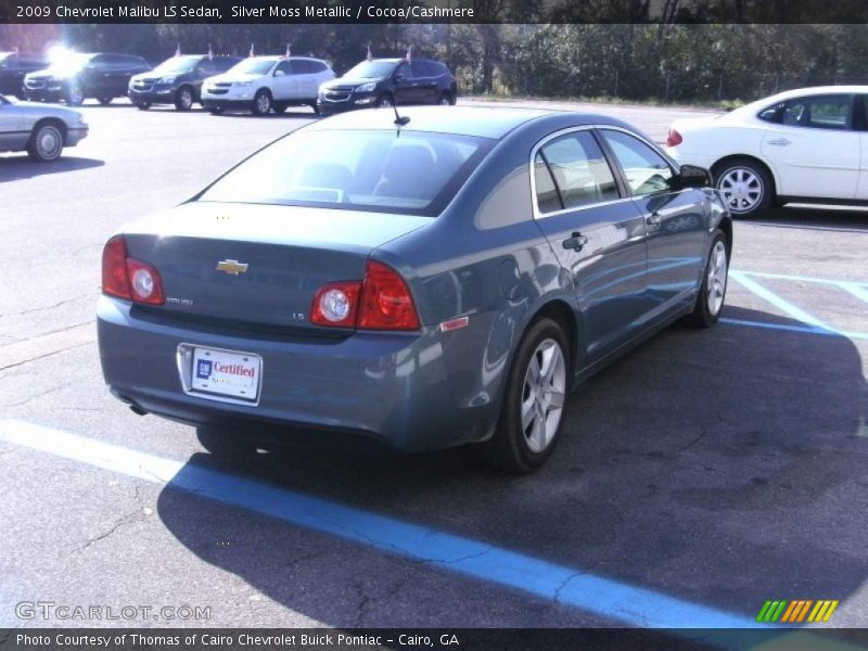 Silver Moss Metallic / Cocoa/Cashmere 2009 Chevrolet Malibu LS Sedan