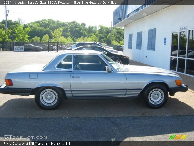 Silver Blue Metallic / Dark Blue 1984 Mercedes-Benz SL Class 380 SL Roadster