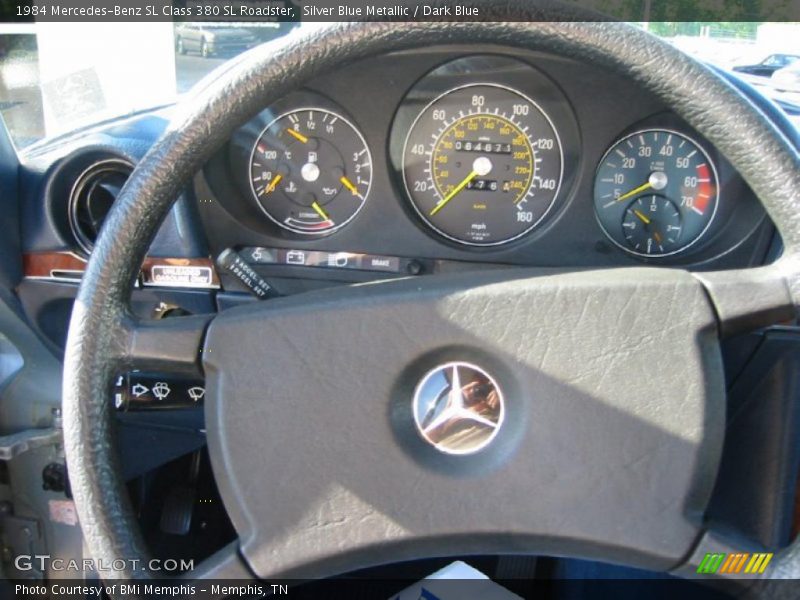 Silver Blue Metallic / Dark Blue 1984 Mercedes-Benz SL Class 380 SL Roadster