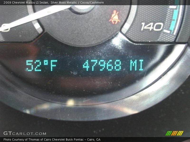 Silver Moss Metallic / Cocoa/Cashmere 2009 Chevrolet Malibu LS Sedan