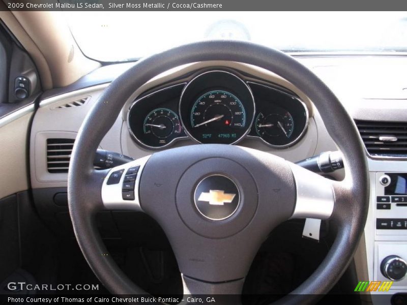 Silver Moss Metallic / Cocoa/Cashmere 2009 Chevrolet Malibu LS Sedan
