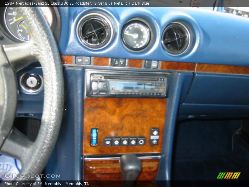 Silver Blue Metallic / Dark Blue 1984 Mercedes-Benz SL Class 380 SL Roadster