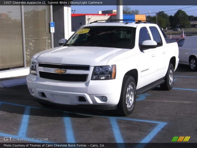 Summit White / Ebony/Light Cashmere 2007 Chevrolet Avalanche LS