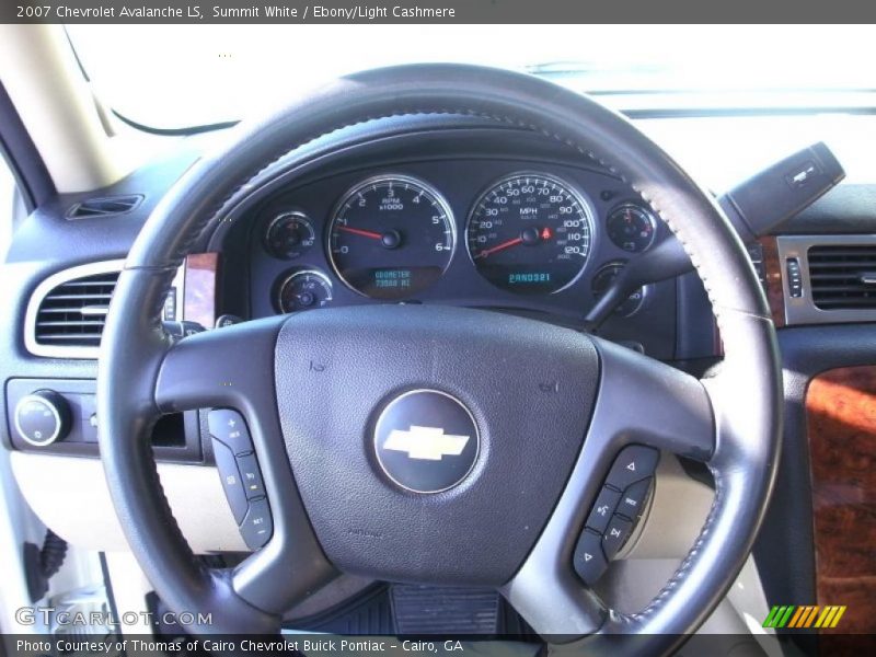 Summit White / Ebony/Light Cashmere 2007 Chevrolet Avalanche LS