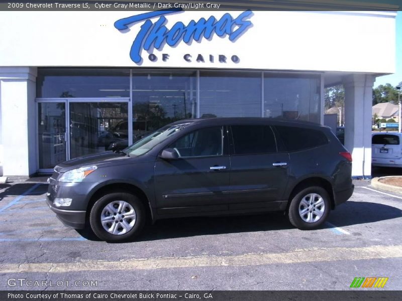 Cyber Gray Metallic / Dark Gray/Light Gray 2009 Chevrolet Traverse LS