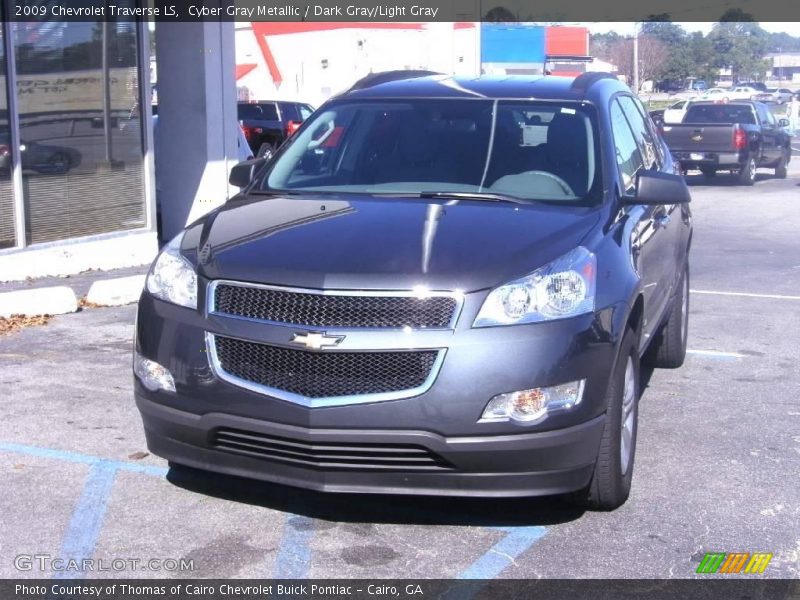 Cyber Gray Metallic / Dark Gray/Light Gray 2009 Chevrolet Traverse LS