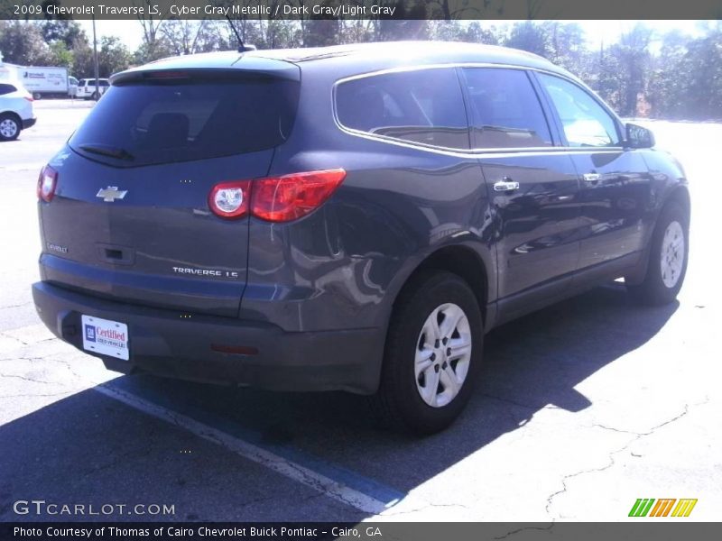 Cyber Gray Metallic / Dark Gray/Light Gray 2009 Chevrolet Traverse LS