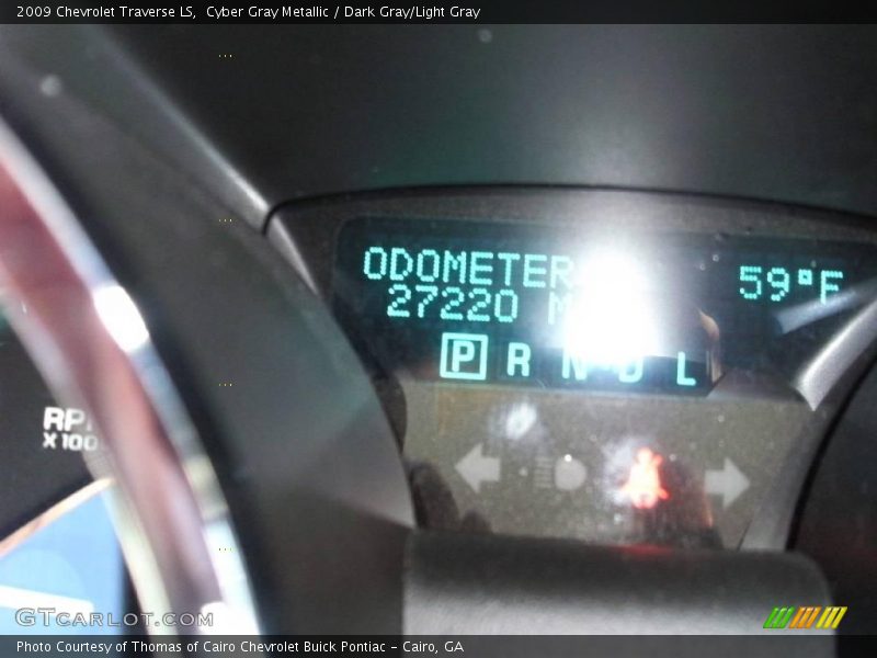 Cyber Gray Metallic / Dark Gray/Light Gray 2009 Chevrolet Traverse LS