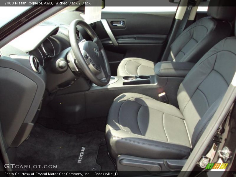 Wicked Black / Black 2008 Nissan Rogue SL AWD