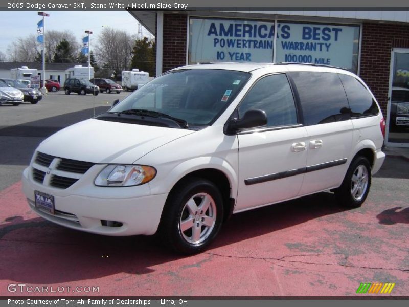 Stone White / Medium Slate Gray 2005 Dodge Caravan SXT