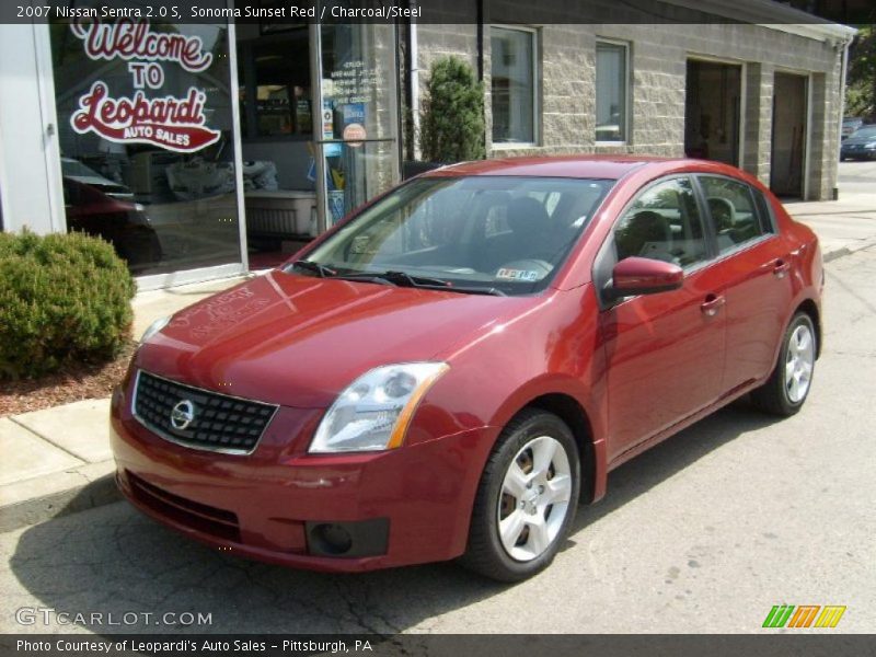 Sonoma Sunset Red / Charcoal/Steel 2007 Nissan Sentra 2.0 S
