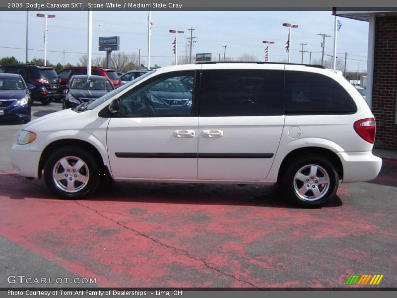Stone White / Medium Slate Gray 2005 Dodge Caravan SXT