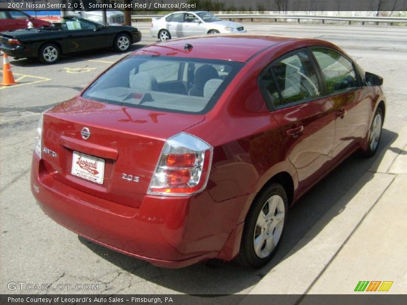 Sonoma Sunset Red / Charcoal/Steel 2007 Nissan Sentra 2.0 S