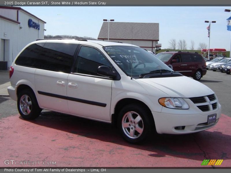 Stone White / Medium Slate Gray 2005 Dodge Caravan SXT
