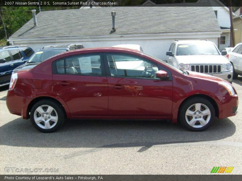 Sonoma Sunset Red / Charcoal/Steel 2007 Nissan Sentra 2.0 S