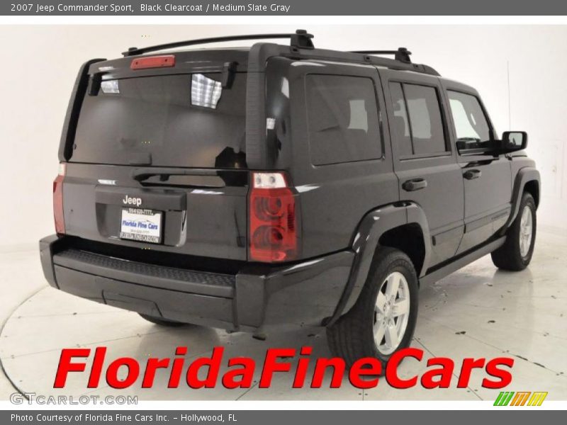 Black Clearcoat / Medium Slate Gray 2007 Jeep Commander Sport