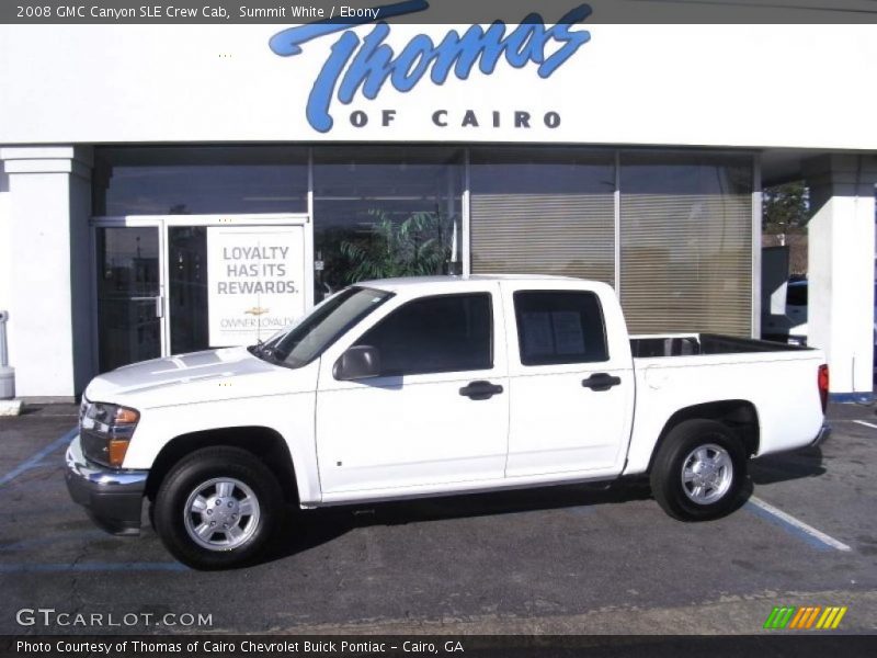 Summit White / Ebony 2008 GMC Canyon SLE Crew Cab