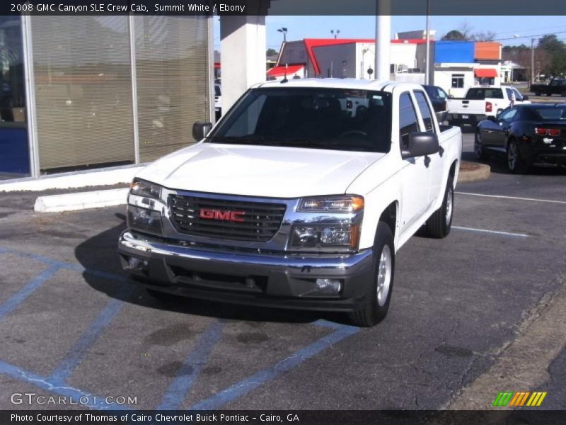 Summit White / Ebony 2008 GMC Canyon SLE Crew Cab