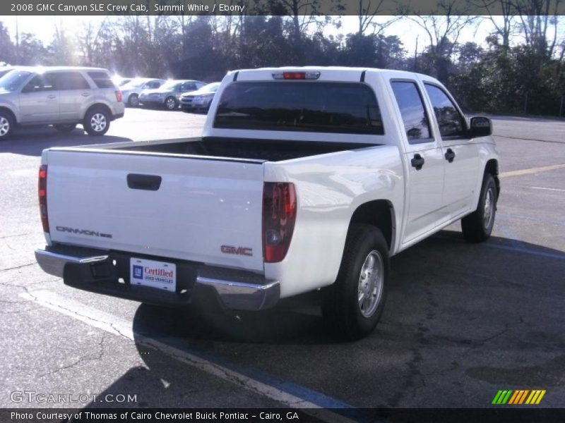 Summit White / Ebony 2008 GMC Canyon SLE Crew Cab