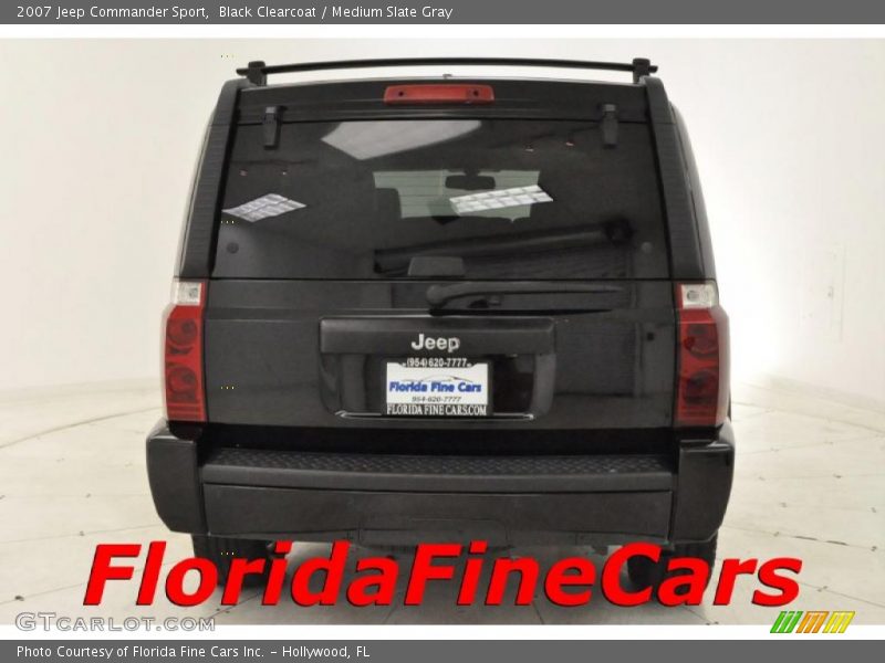 Black Clearcoat / Medium Slate Gray 2007 Jeep Commander Sport