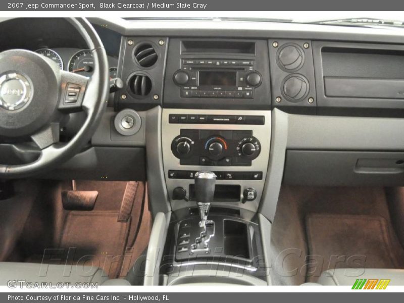 Black Clearcoat / Medium Slate Gray 2007 Jeep Commander Sport