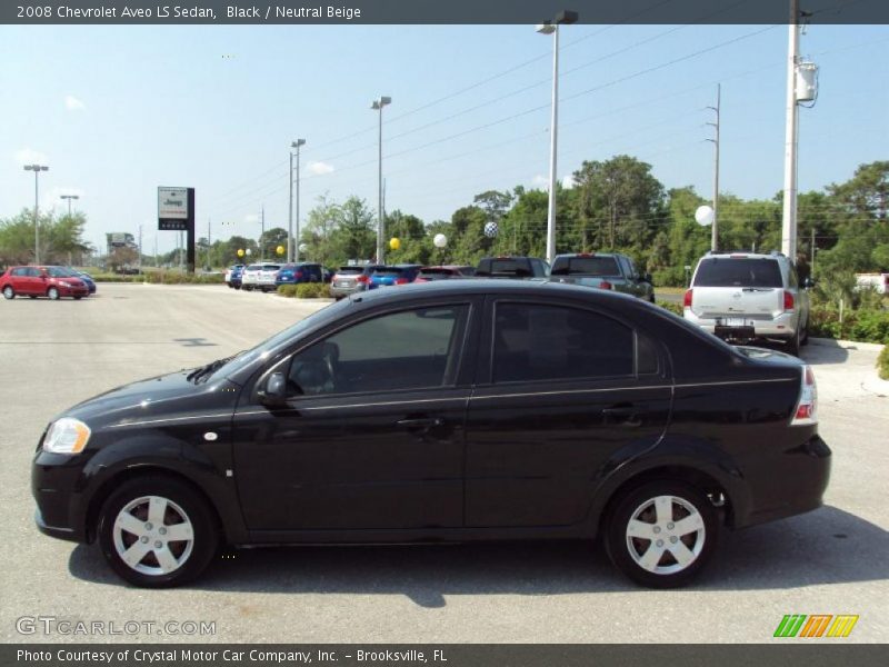 Black / Neutral Beige 2008 Chevrolet Aveo LS Sedan