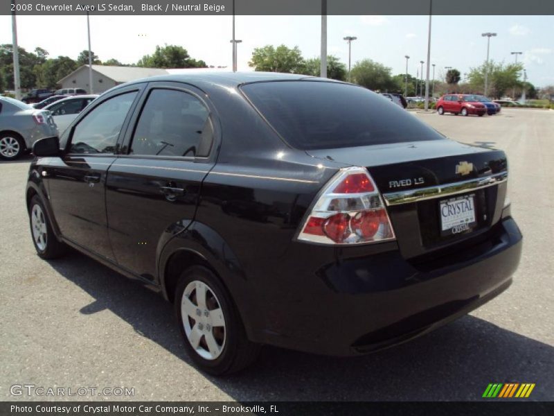 Black / Neutral Beige 2008 Chevrolet Aveo LS Sedan