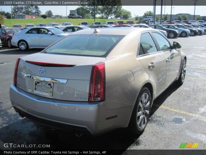 Gold Mist / Cashmere/Cocoa 2009 Cadillac CTS Sedan