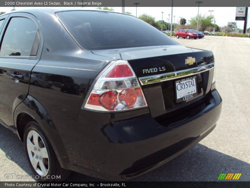 Black / Neutral Beige 2008 Chevrolet Aveo LS Sedan