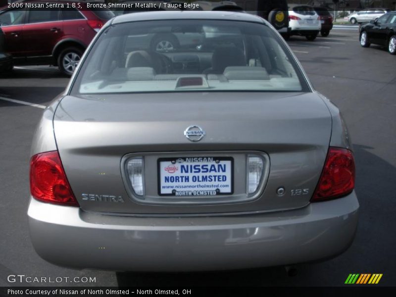 Bronze Shimmer Metallic / Taupe Beige 2006 Nissan Sentra 1.8 S