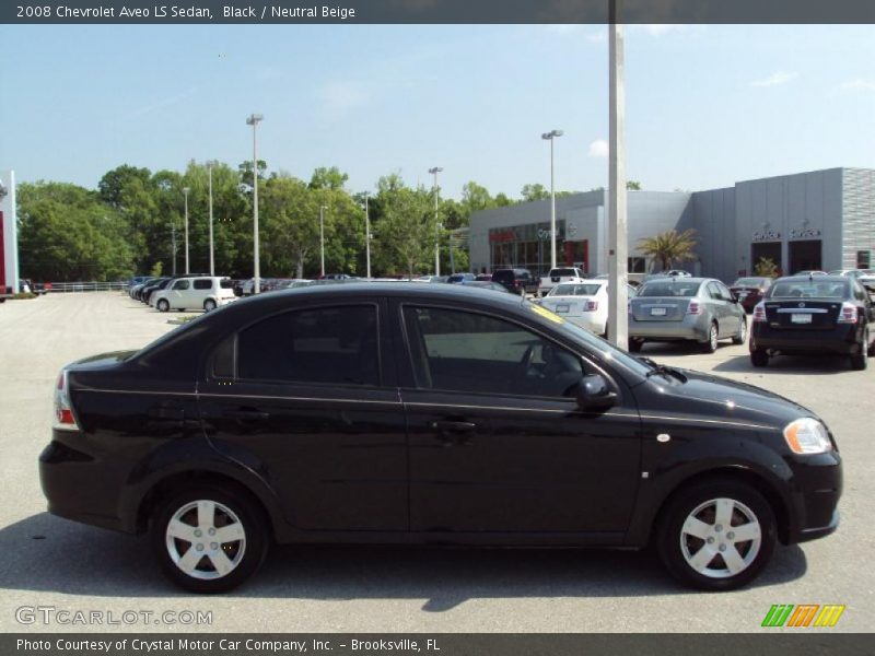 Black / Neutral Beige 2008 Chevrolet Aveo LS Sedan