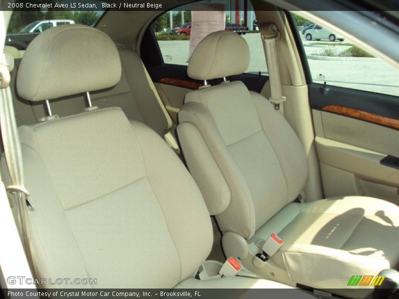 Black / Neutral Beige 2008 Chevrolet Aveo LS Sedan